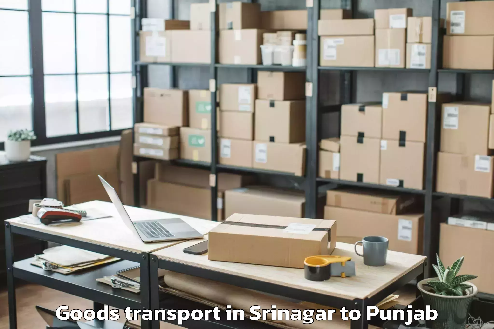 Book Srinagar to Sardulgarh Goods Transport Online